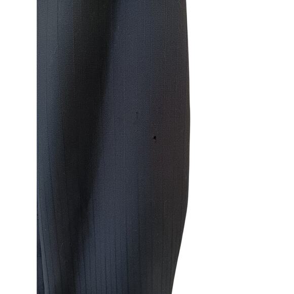 Cecil Gee Navy Blue Blazer Jacket 48 Made in Switzerland Viscose Pinstripe Hole - Picture 8 of 16